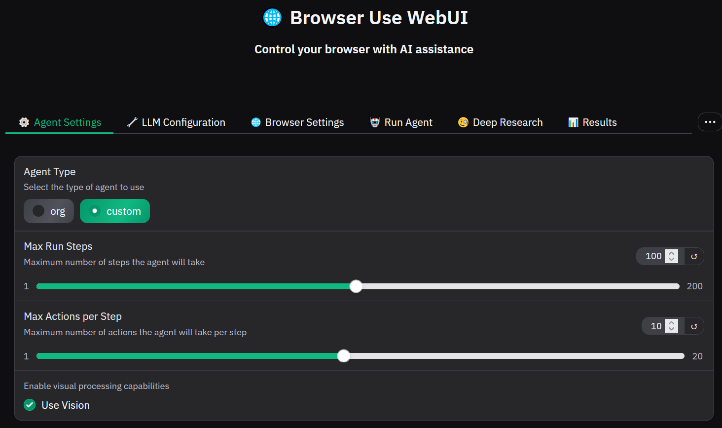 browser user web ui