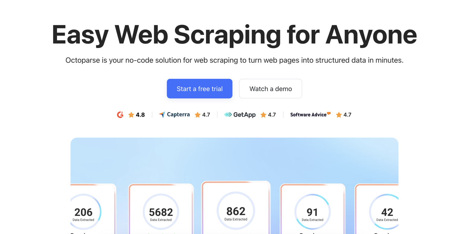 Octoparse No-Code Desktop Scraper