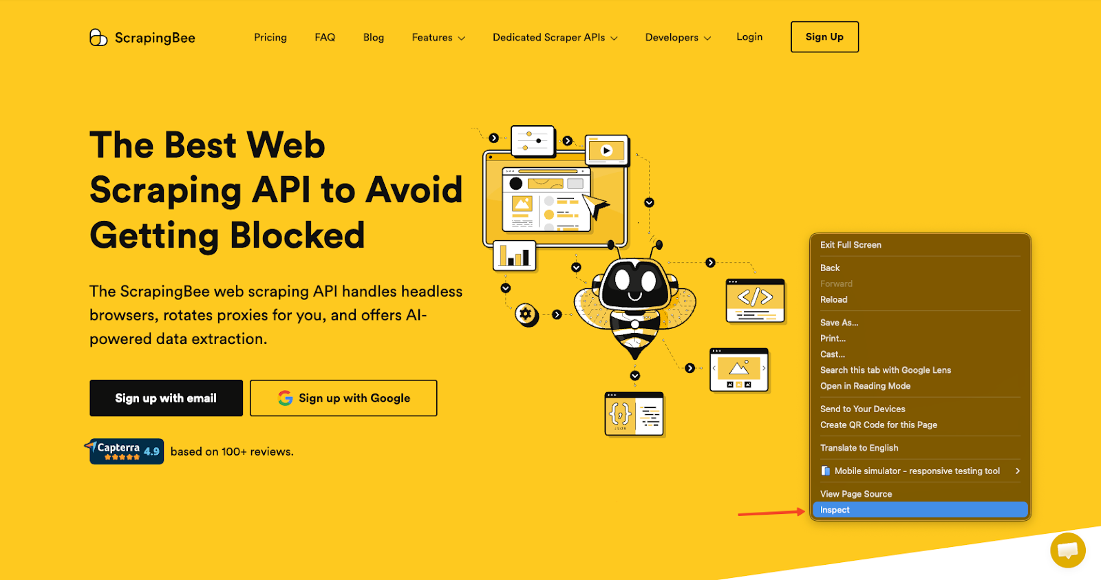 Browser developer tools open on the Elements panel