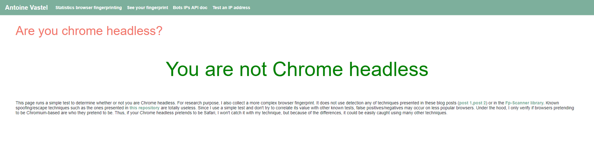 not chrome headless