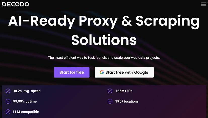 Decodo homepage