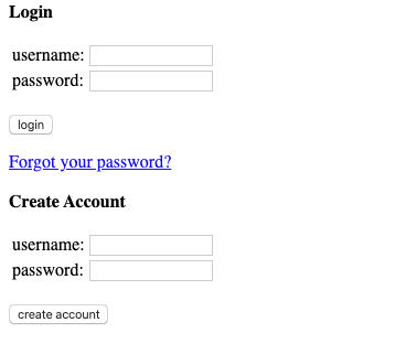 Hacker News login page