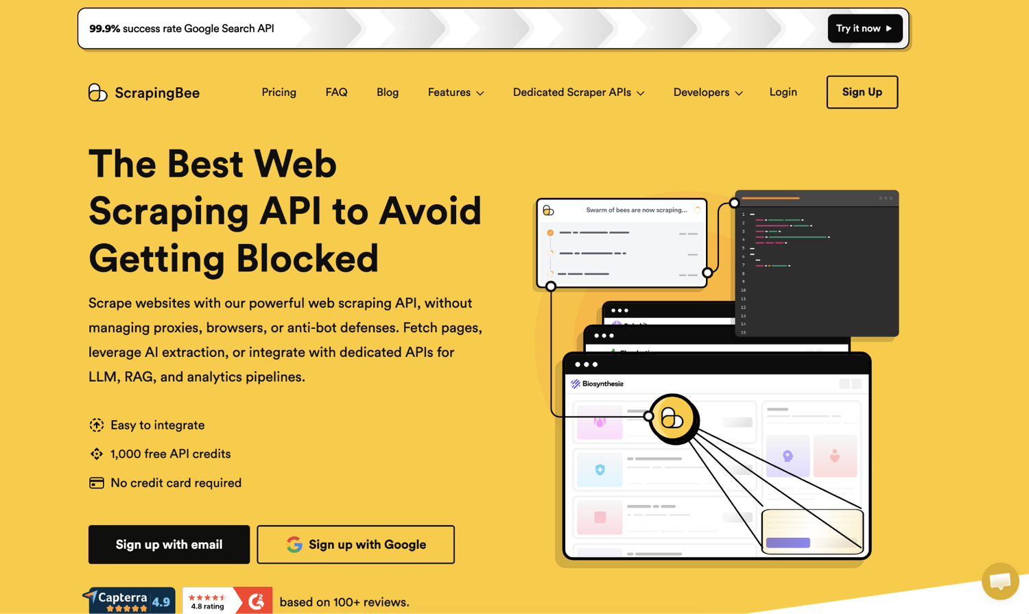 ScrapingBee web scraping API