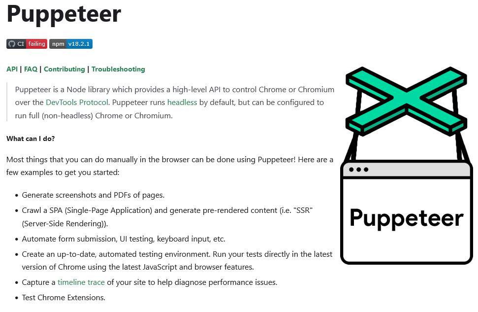 Puppeteer home page